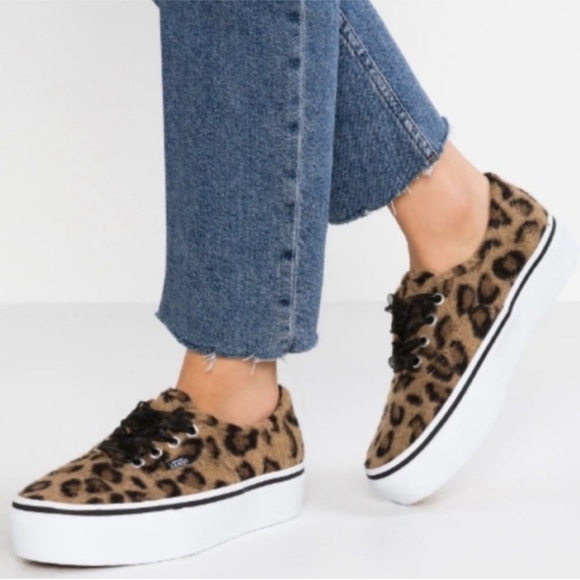 Vans Shoes - Furry Cheetah Platform Vans 🐆